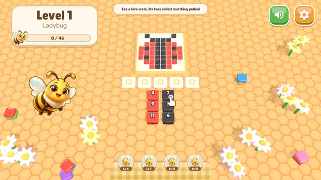 Level 1 Ladybug card with a 0 of 46 progress bar