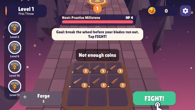 Blade Merge forge: blades on the grid before the fight