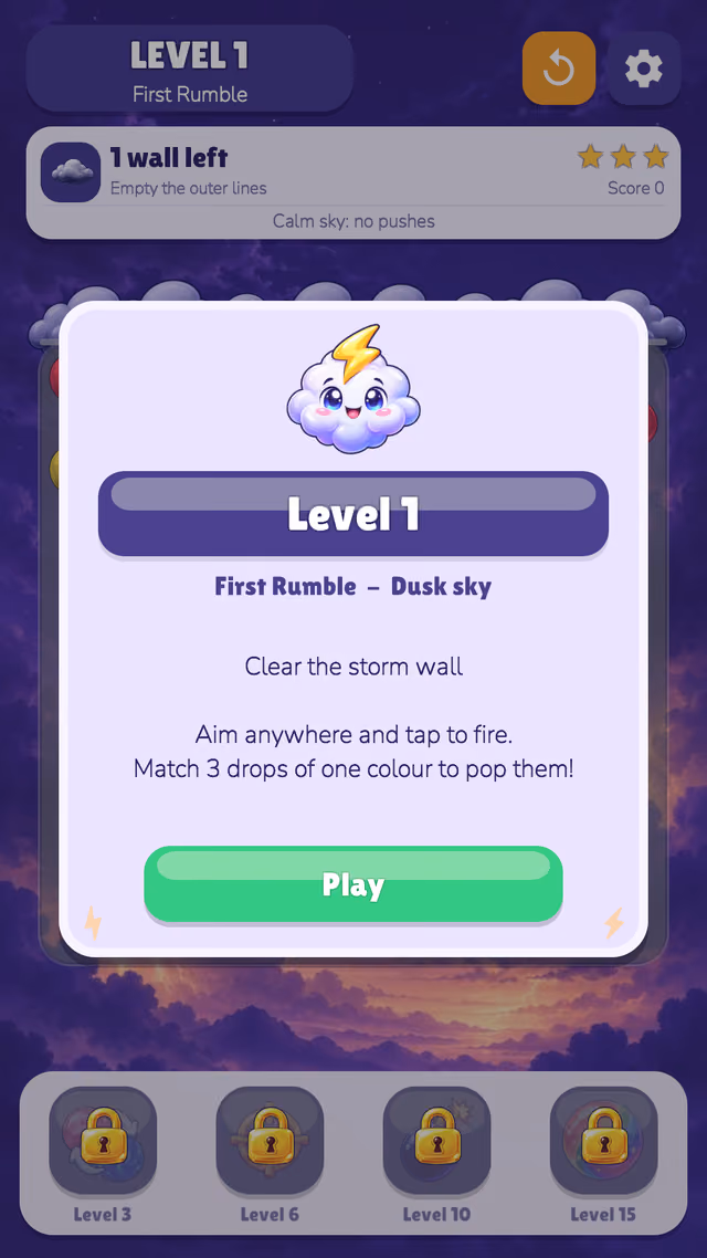 Bubble Burst Bay: Level 1 First Rumble briefing