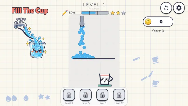 Ink meter at 100% and three stars at the top