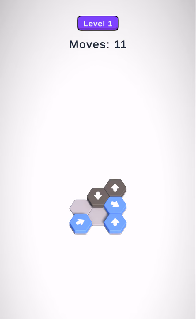 Hex Drift after a stack slid off the board, 11 moves left