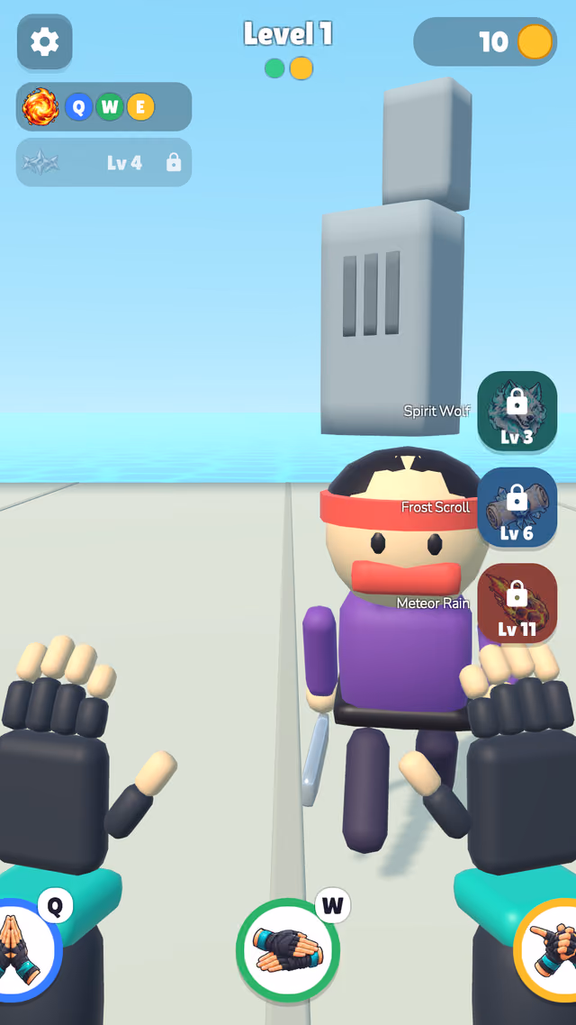 Jutsu Defender: bandit closing in on the wall