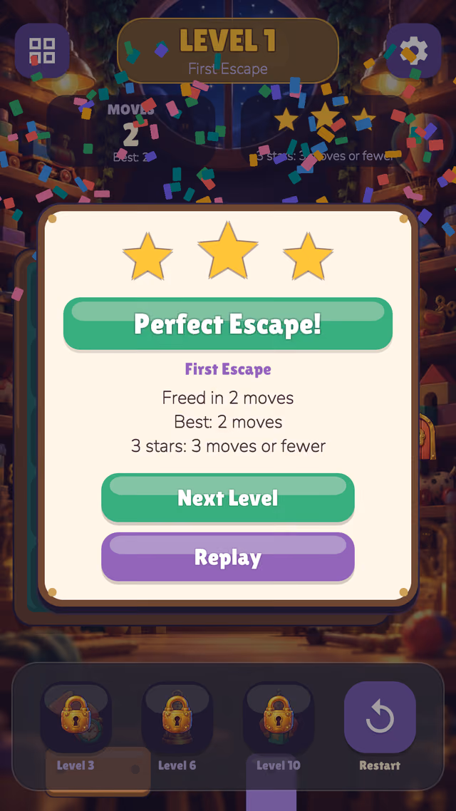 Key Escape: the key escapes, Perfect Escape