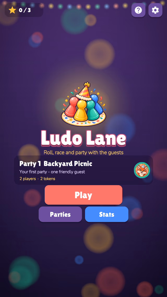 Ludo Lane: title screen