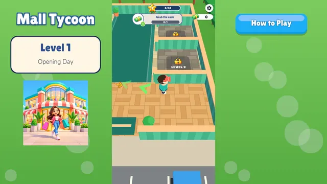 Empty store spots waiting to be opened in Mall Tycoon