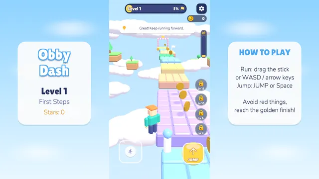 Run to the finish card with the golden trophy