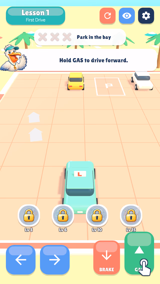 Parking Drill: parking lesson start