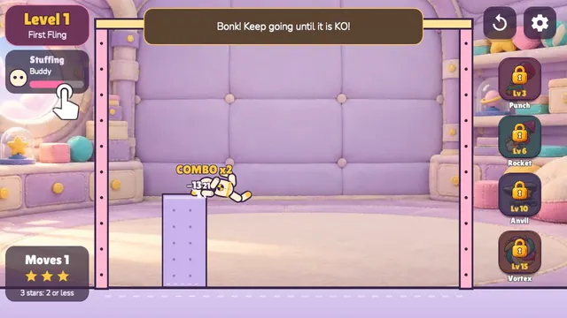 Ragdoll Rumble: Stuffy flung for a combo