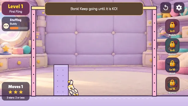 Ragdoll Rumble: Stuffy bonked on the floor, stuffing bar dropping