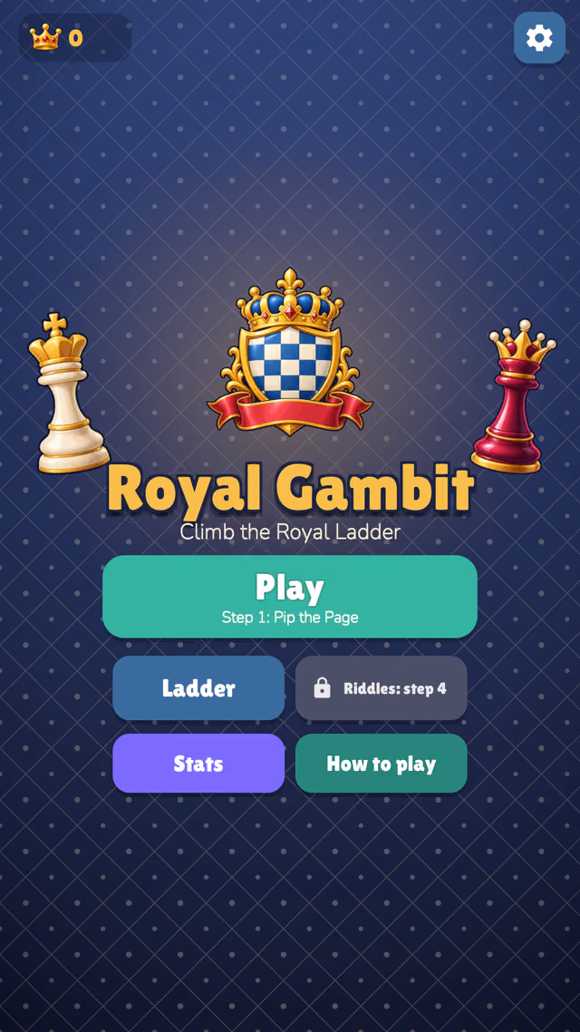Royal Gambit: title screen
