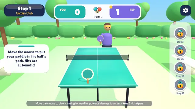 Spin Table Tennis: Garden Club match against Pip