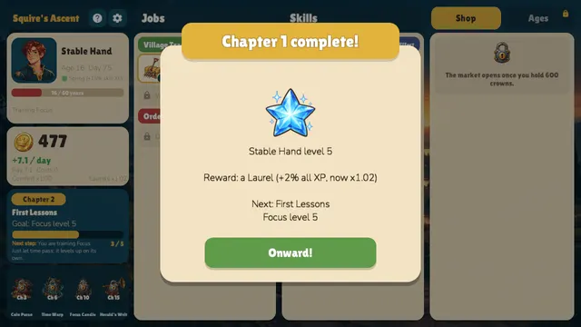 Squire's Ascent Chapter 1 complete: a Laurel reward