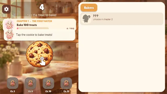 Sweet Tapper chapter 1 goal: bake 100 treats
