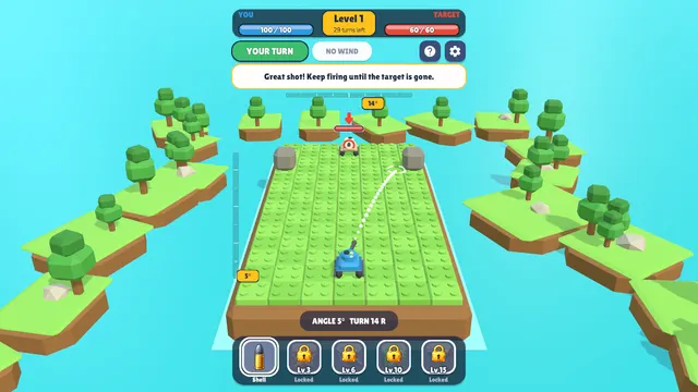 Turn banner and armor bars at the top of the screen
