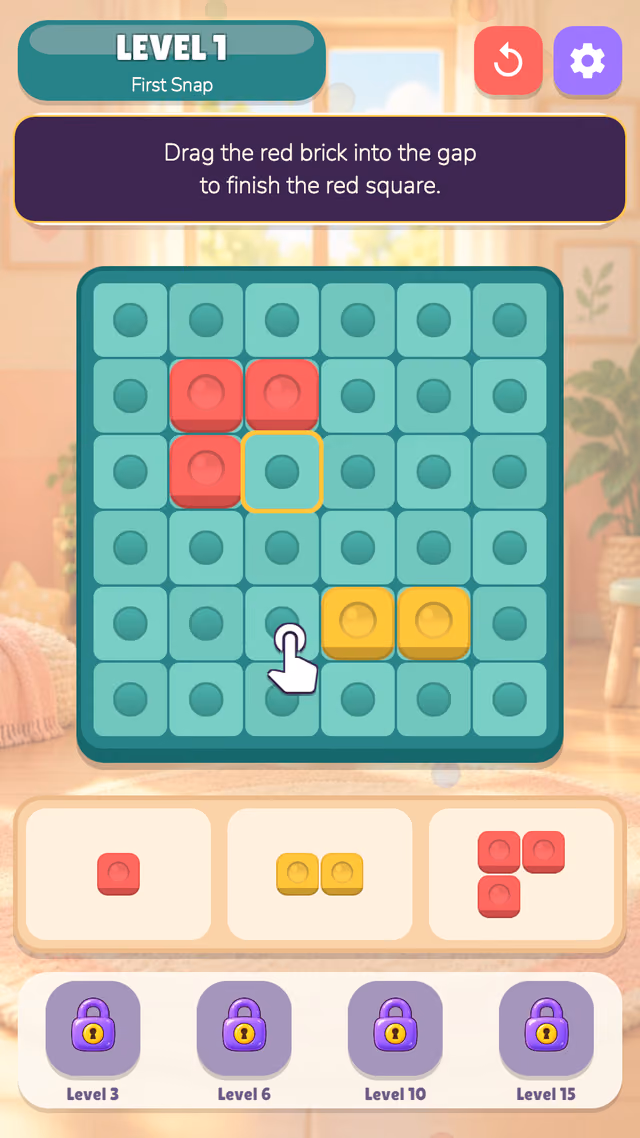 Tiny Blocks: bricks ready to place