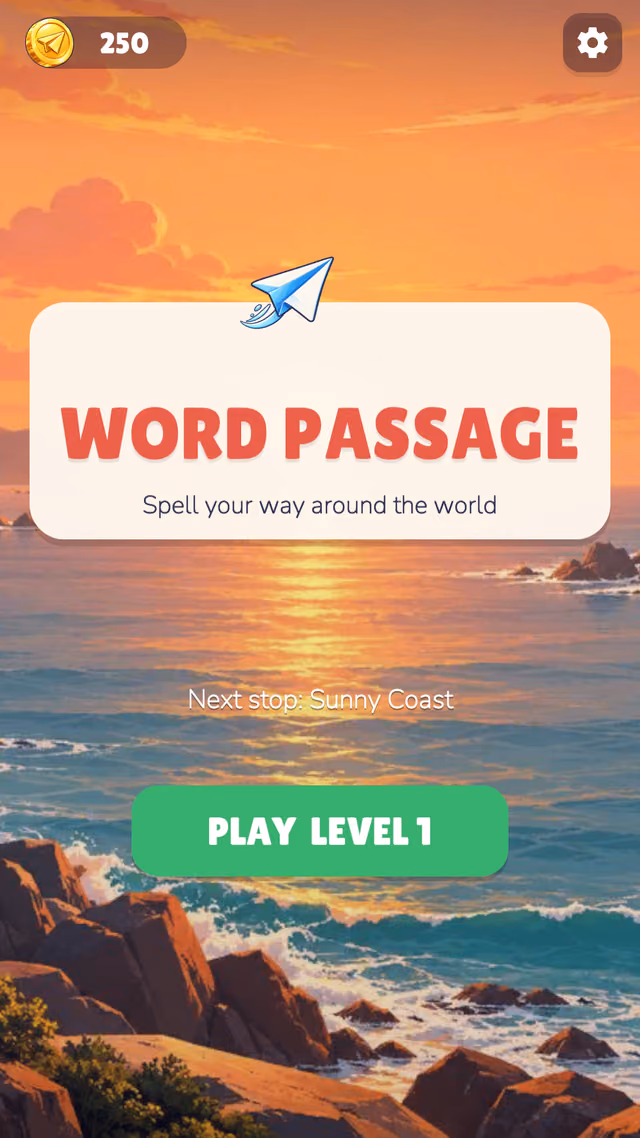 Word Passage: title screen